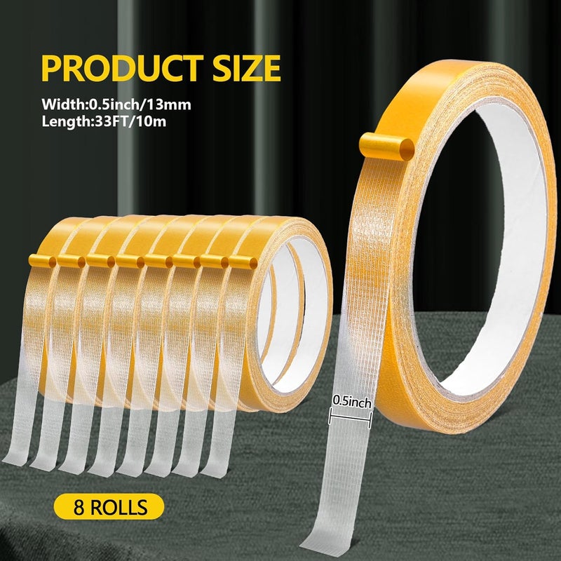 shimsol Double Sided Fabric Hem Tape for Clothes Pants Curtains,No Sew No Iron Hemming Fashion Tape for Women Clothes to Stay in Place,Dress Tape Fabric to Skin Friendly Sticky But Removable 0.5 in x 33FT(8) - Image 2